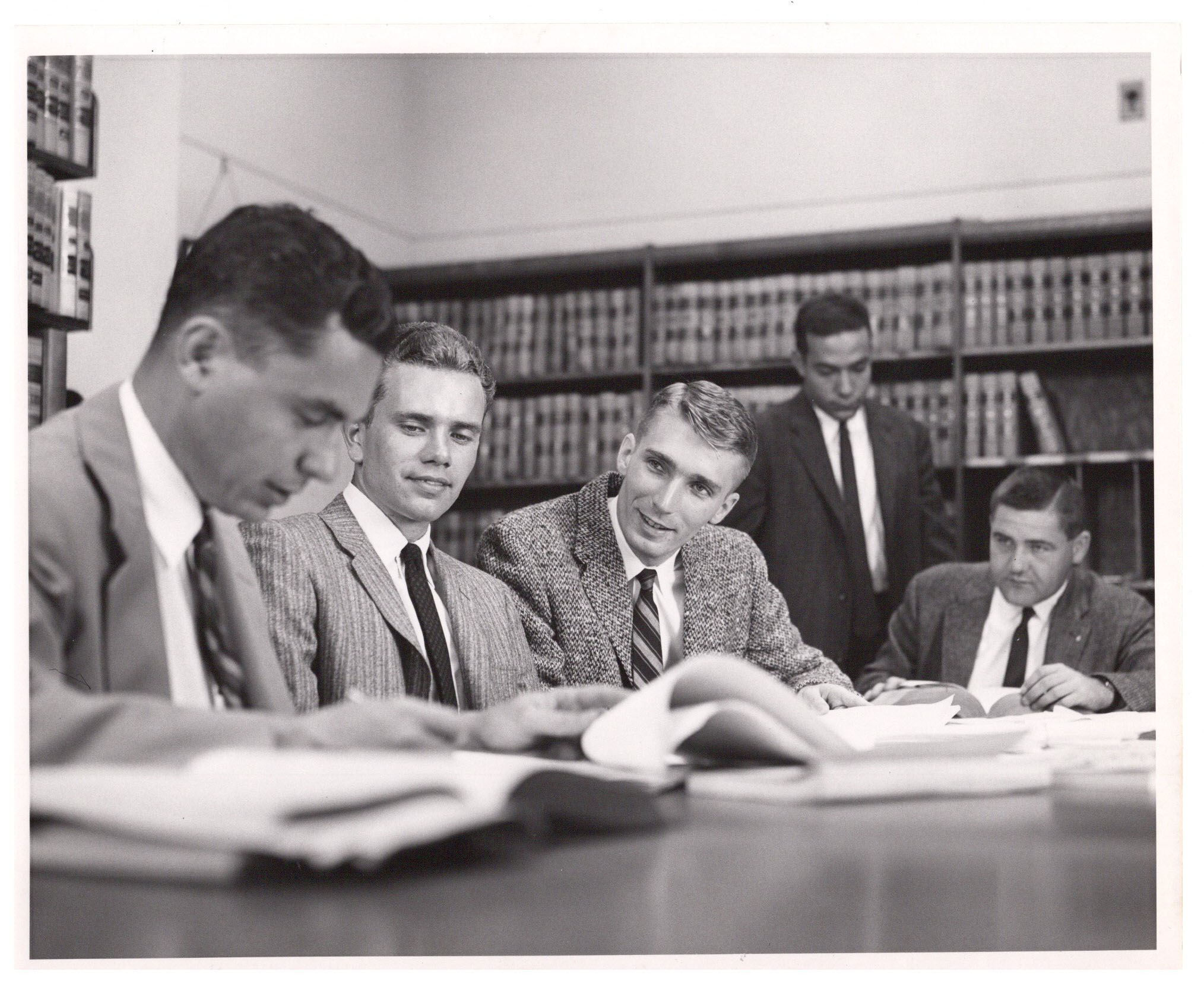 Group of law students studying - University of Pittsburgh School of Law